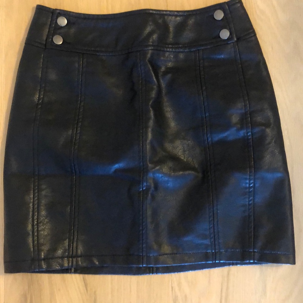 Free People Faux Leather Skirt